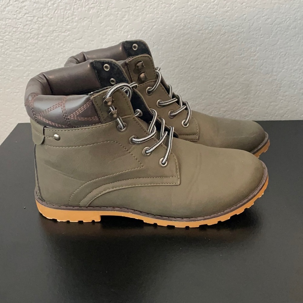 Olive green boots